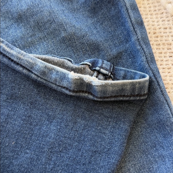 Free People Penny Pull-On Flare Jeans in a dark wash denim - Picture 6 of 9